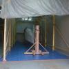 Fabrication de la cabine de peinture.